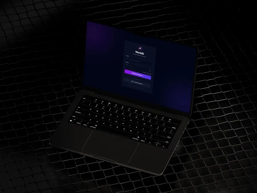 Painel administrativo WorkID no computador
